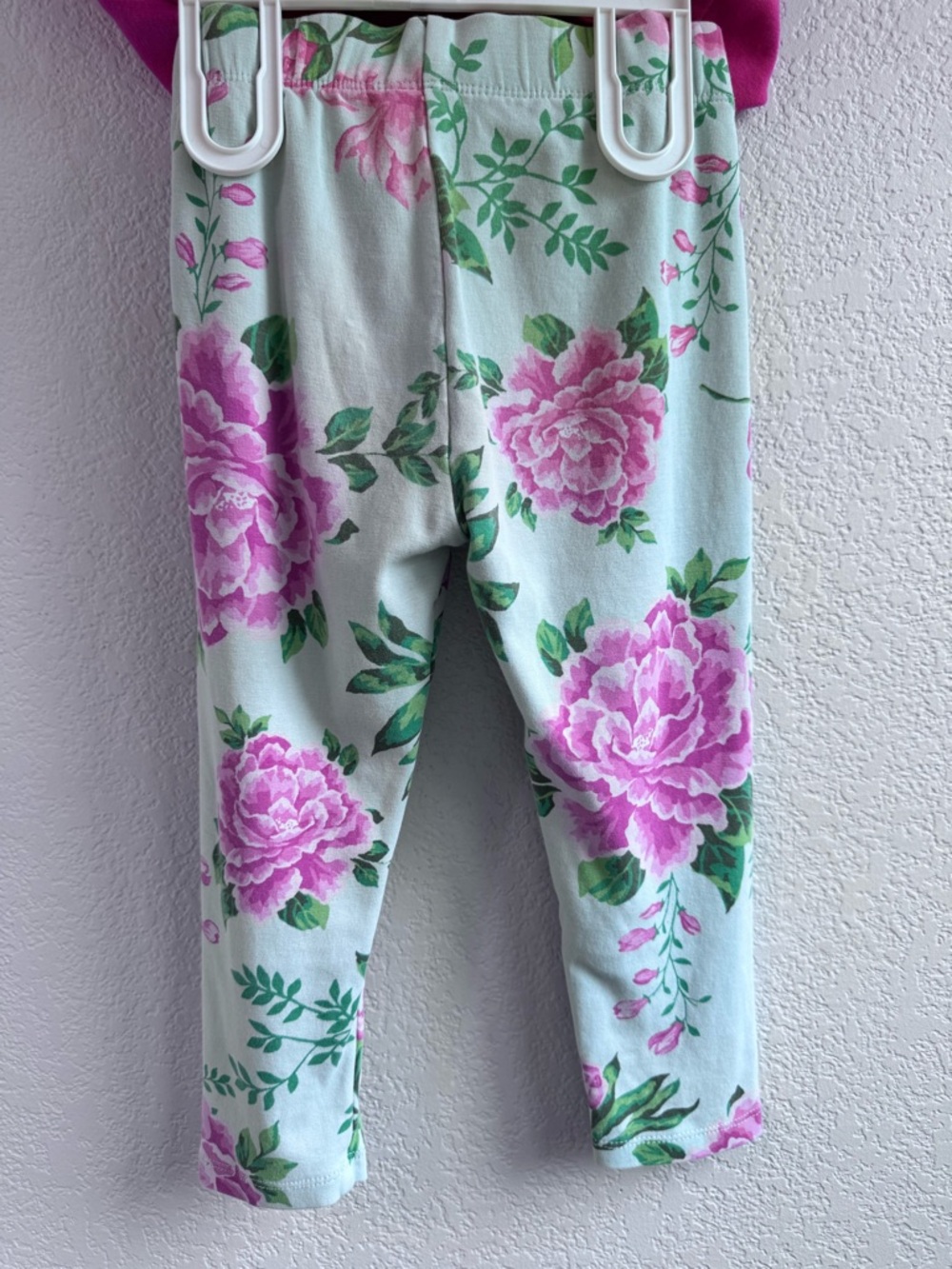 Gymboree Girls Tea Party Top & 2 Capri Leggings Lot Size 7/8 Pink Floral - Picture 6 of 16